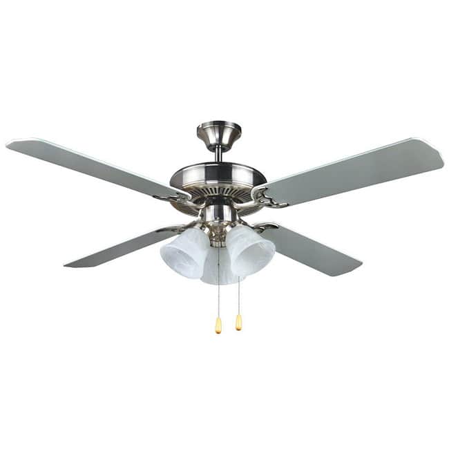 Transitional 52-inch Nickel Ceiling Fan