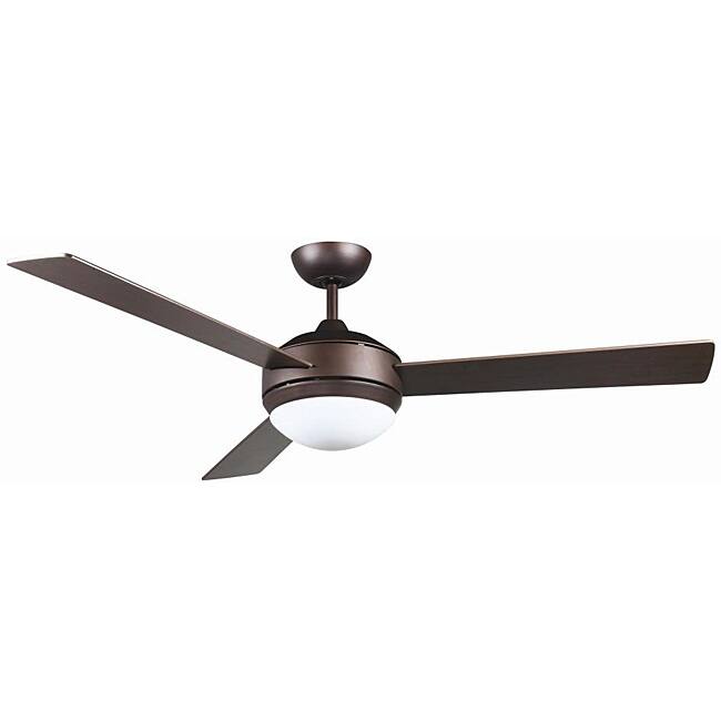 Contemporary Bronze Two-light Ceiling Fan
