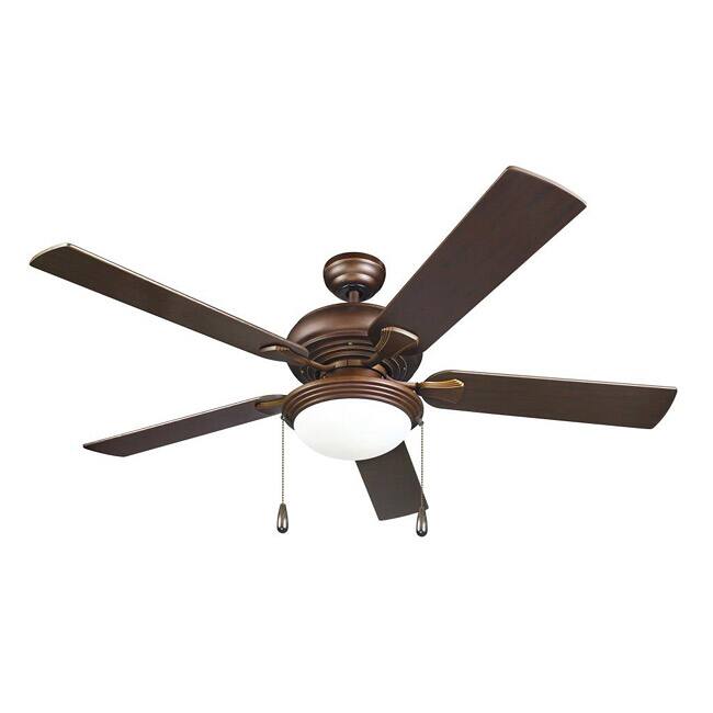 Contemporary Bronze 2-light Ceiling Fan