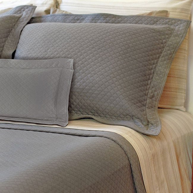 Diamante Grey Matelasse Standard size Sham  