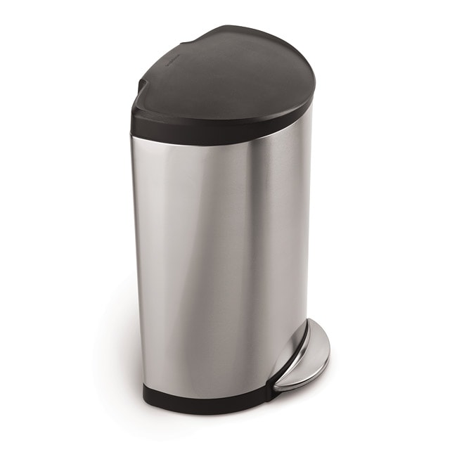 simplehuman 10.5 gal Brushed Steel Step Trash Can   13821499