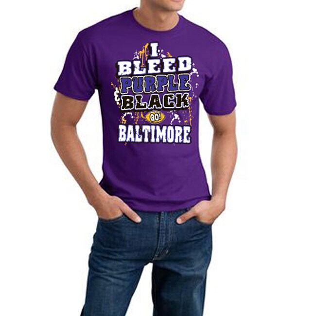 Baltimore Football 'I Bleed Purple & Black' Cotton Tee - Free Shipping ...