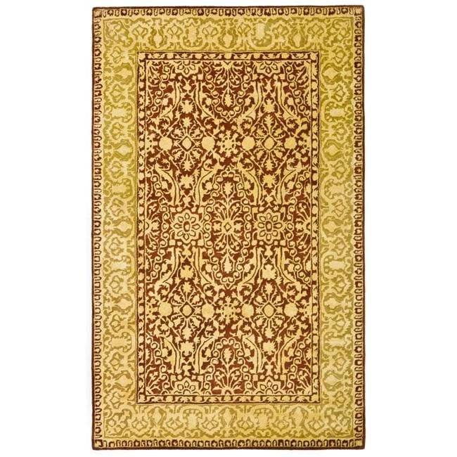 Safavieh Handmade Silk Road Maroon/ Ivory New Zealand Wool Rug (4' x 6')