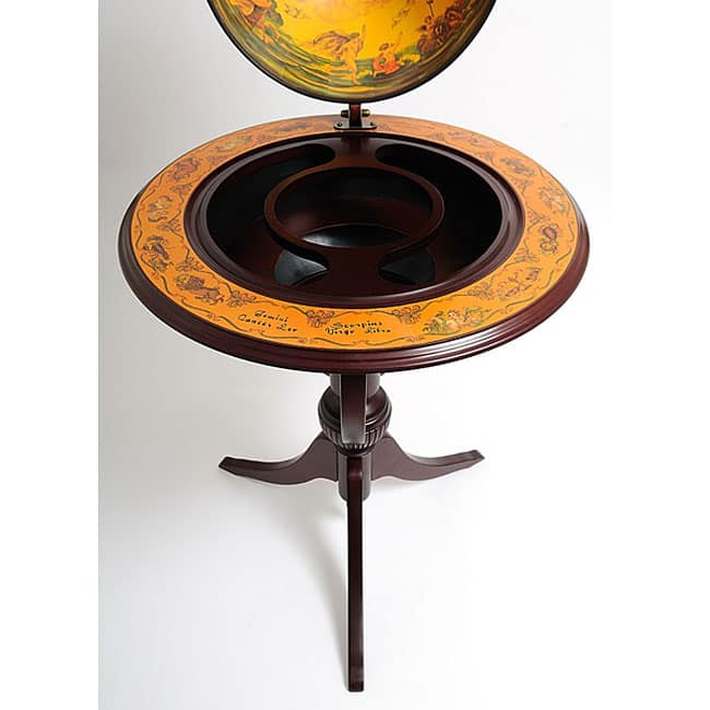 Old Modern Handicrafts Three-legged Red Globe Pedestal