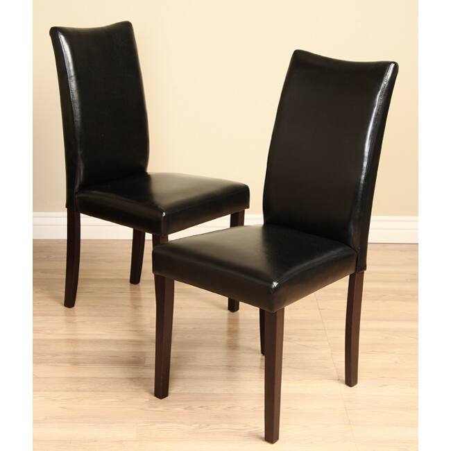Warehouse of Tiffany Faux Leather Shino Black Dining Chairs (Set of 8)