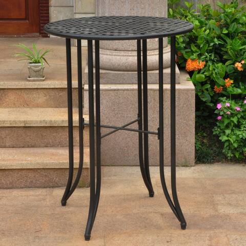 International Caravan Mandalay Iron Bar-Height Bistro Table