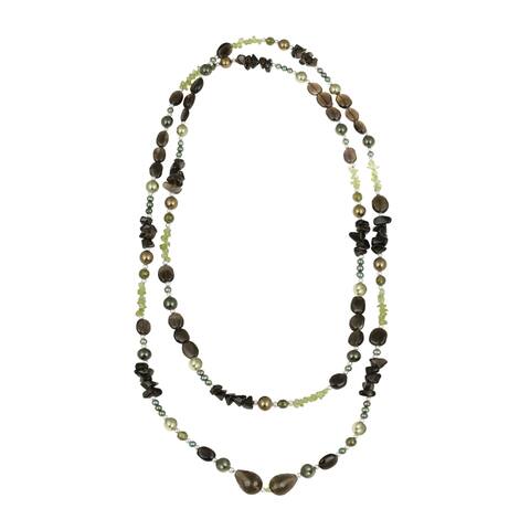 Glitzy Rocks Silver Multi-gemstone Endless 50-Inc Necklace