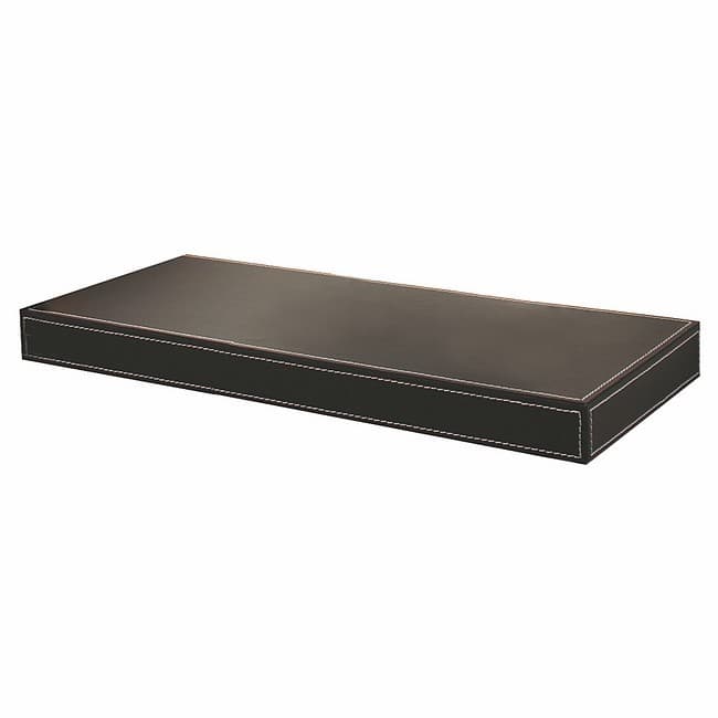 Azure Leather 24-inch Floating Shelf - Brown
