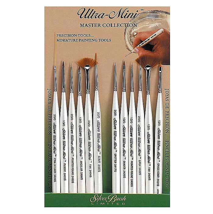 Silver Brush Ultra Mini Detail Painting Brushes (set Of 12)