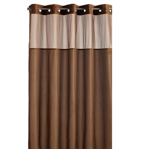 Hookless Brown Fabric Shower Curtain - Free Shipping On Orders Over $45