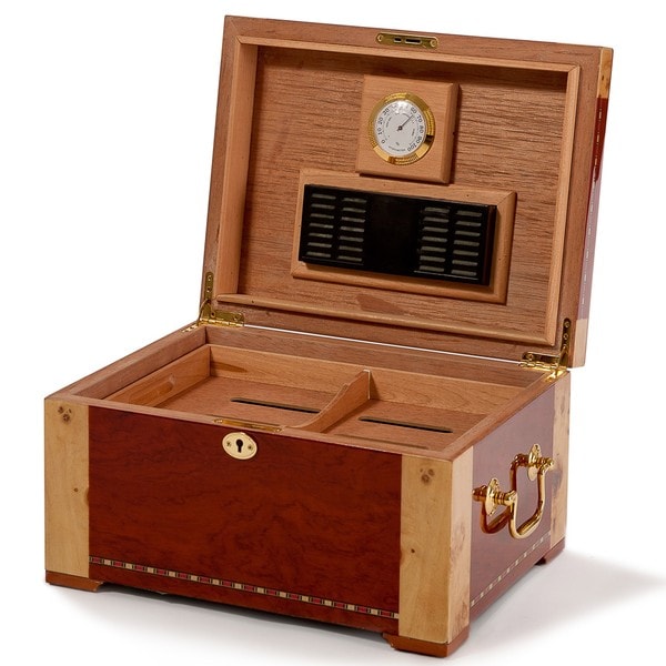 Christopher Knight Home Two Tone Poplar Wood Humidor