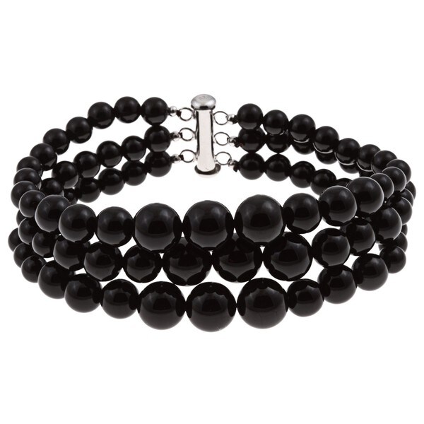 Shop Pearlz Ocean Sterling Silver Black Onyx Journey Bracelet Free