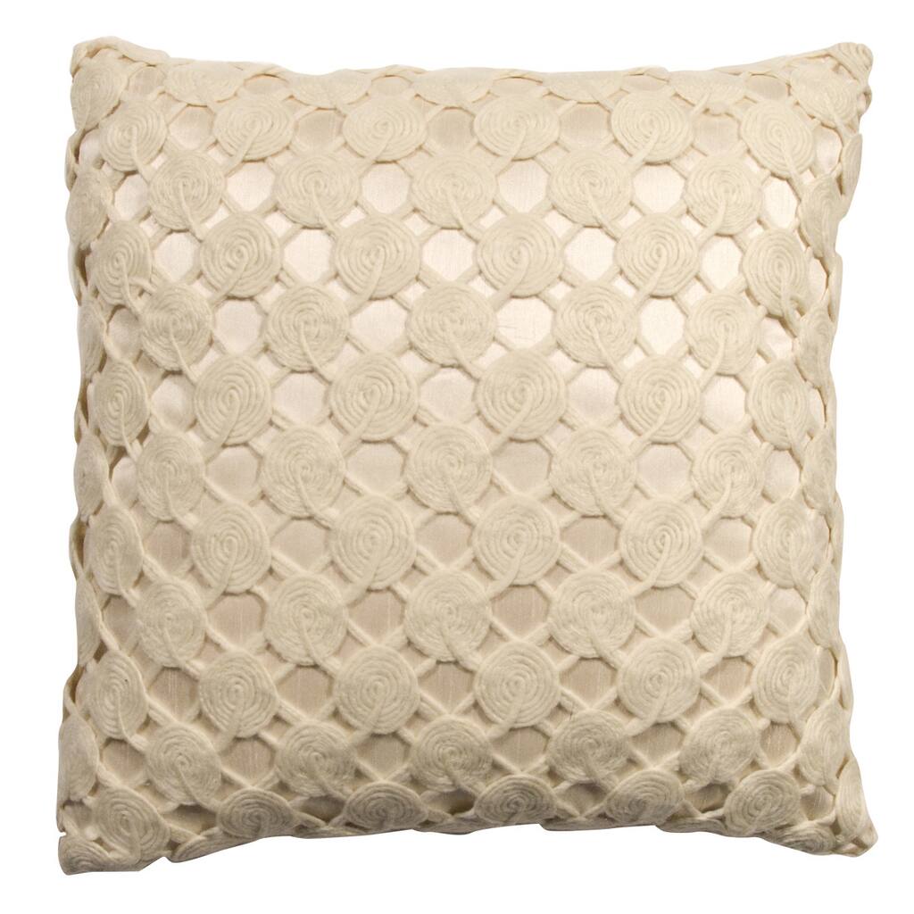 Rose Tree Crochet Decorative Pillow