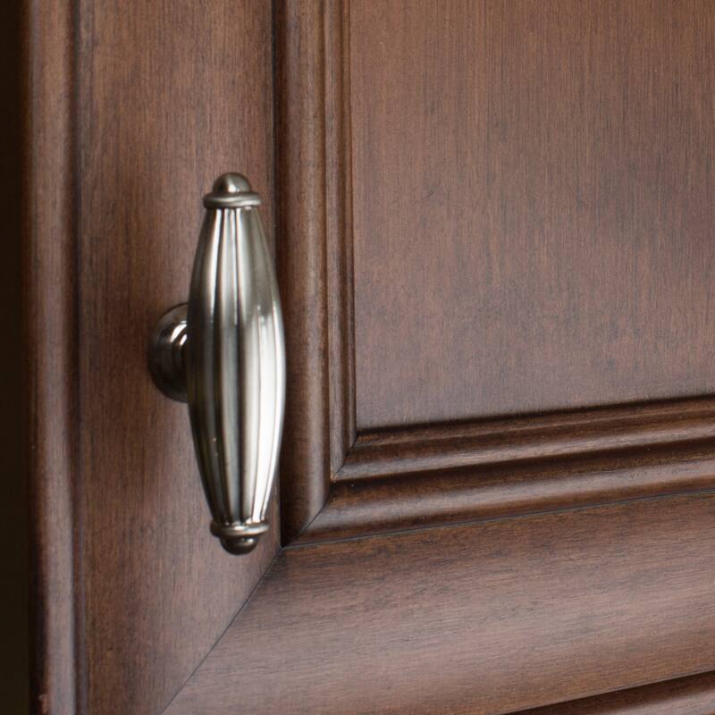 GlideRite 2.5-inch Satin Nickel Fluted Cabinet Knobs (Case of 25)