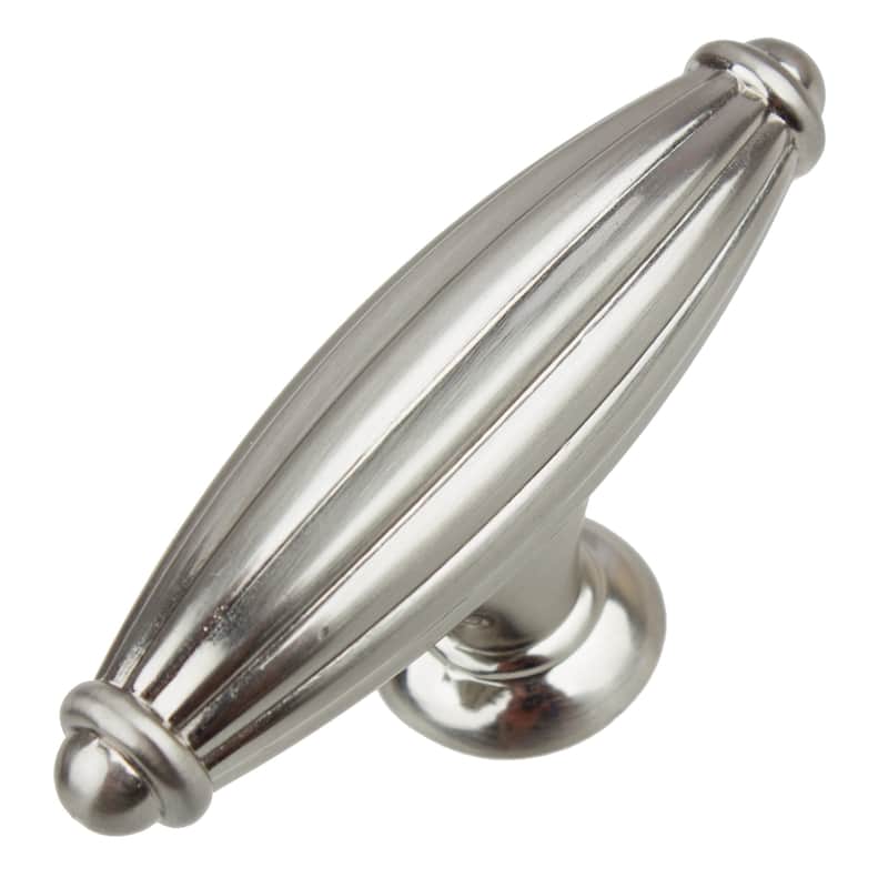 GlideRite 2.5-inch Satin Nickel Fluted Cabinet Knobs (Case of 25)