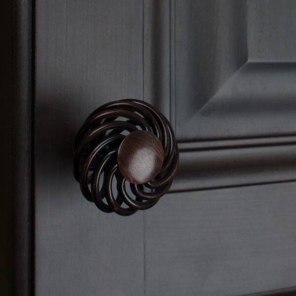 Shop Gliderite 1 5 Inch Rustic Bronze Round Birdcage Cabinet Knobs