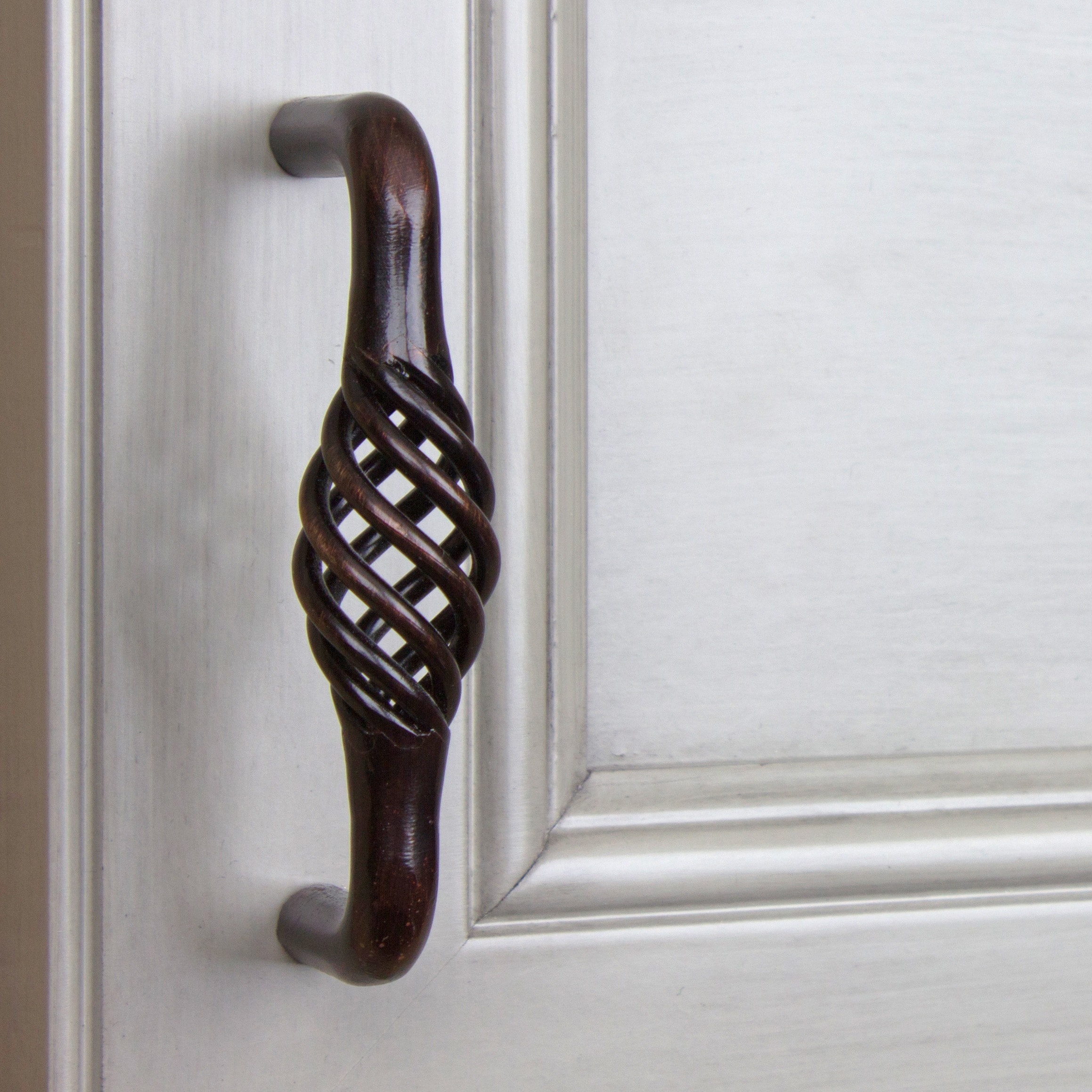 Cabinet Birdcage Pulls pL49s Brushed Oil Rubbed Bronze 128mm Handle Bail Swing 