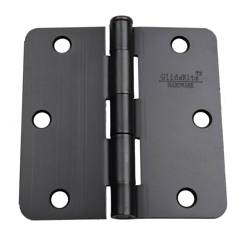 GlideRite 3 1/2 x 1/4-inch Radius Oil Rubbed Bronze Door Hinges (Case of 24)