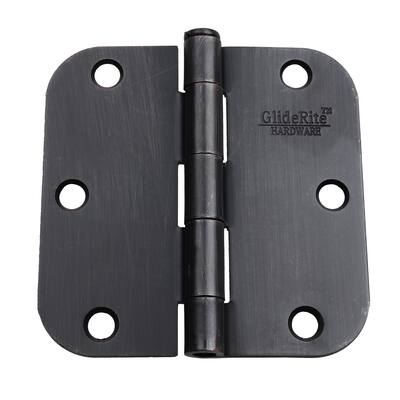 GlideRite 3.5-inch x 5/8-inch Radius Oil Rubbed Bronze Door Hinges (Case of 24)