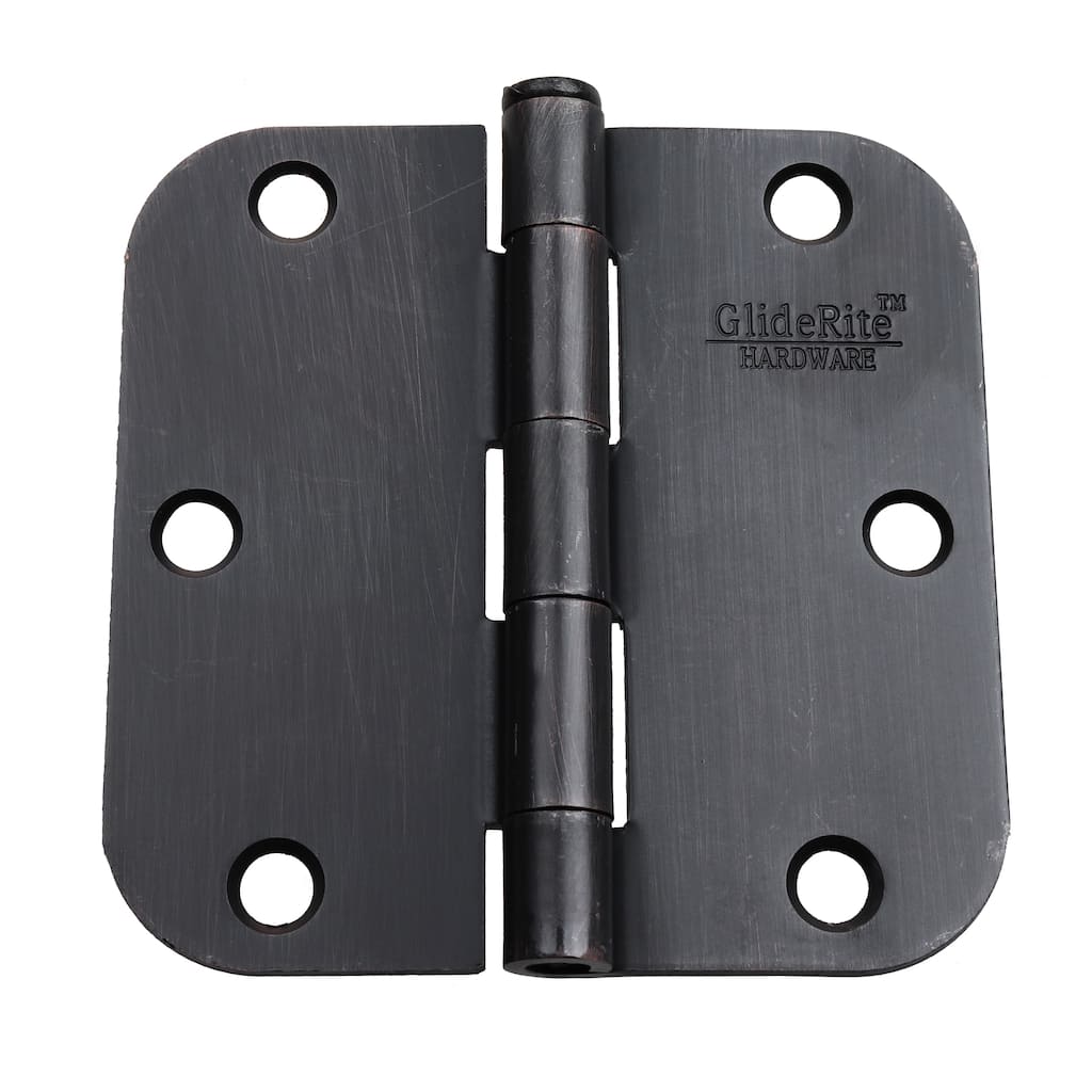 GlideRite 3.5-inch x 5/8-inch Radius Oil Rubbed Bronze Door Hinges (Case of 24)