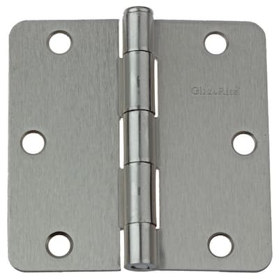 GlideRite 3.5-inch x 1/4-inch Radius Satin Nickel Door Hinges (Case of 24)