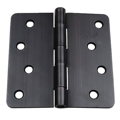 GlideRite 4 x 1/4-inch Radius Oil Rubbed Bronze Door Hinges (Case of 24)