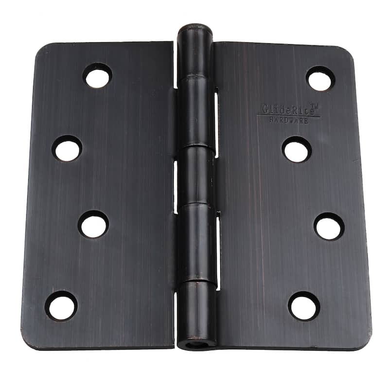 GlideRite 4 x 1/4-inch Radius Oil Rubbed Bronze Door Hinges (Case of 24 ...