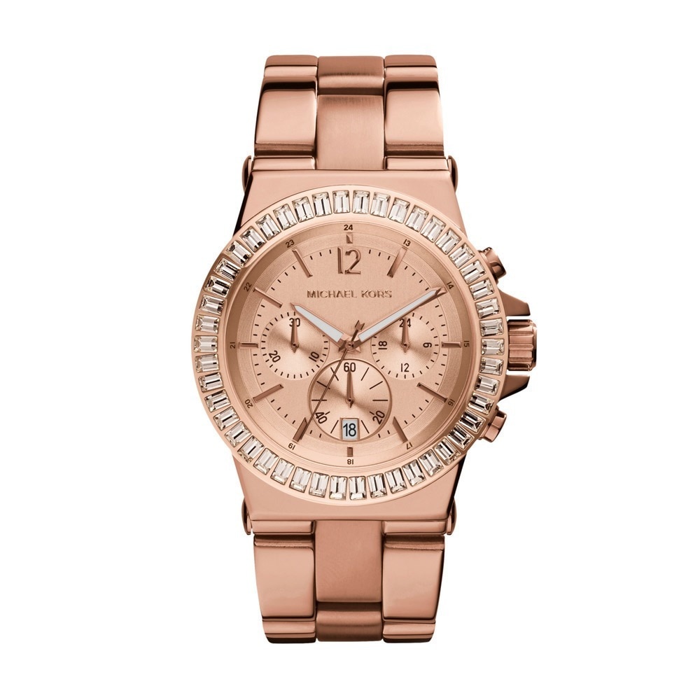Michael Kors Bel Gold-tone Watch - Pink - Overstock - 6173199