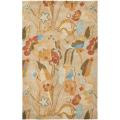 Safavieh Handmade Soho Flora Beige New Zealand Wool Rug - 7'6 x 9'6