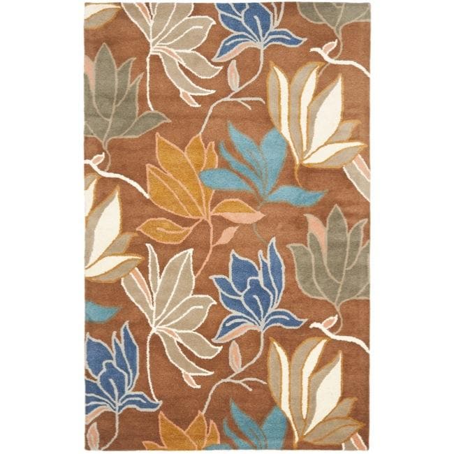 Safavieh Handmade Soho Lakeside Brown New Zealand Wool Rug - 5' x 8'
