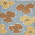 Safavieh Handmade Soho Daisies Blue New Zealand Wool Rug (6' Square) - 6' Square
