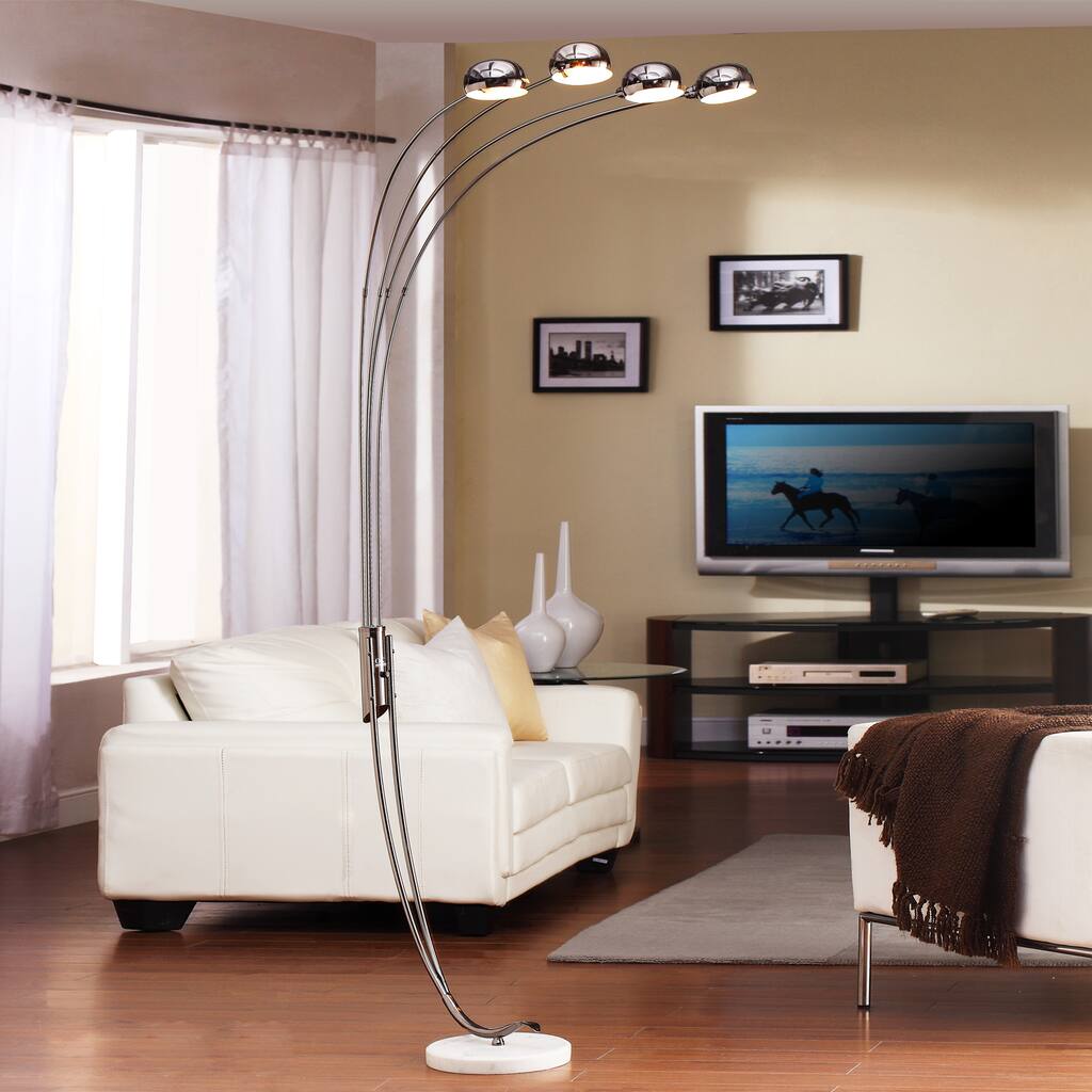 Modern Chrome Metal Arch Lamp by iNSPIRE Q Classic