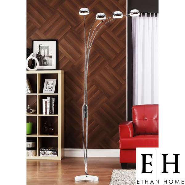 ETHAN HOME Modern Silver Chrome Arch Lamp