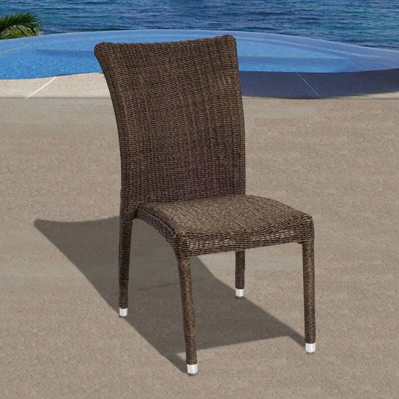 Amazonia Teak Michelangelo Oval 9-piece Teak and Wicker Dining Set - 9 Piece