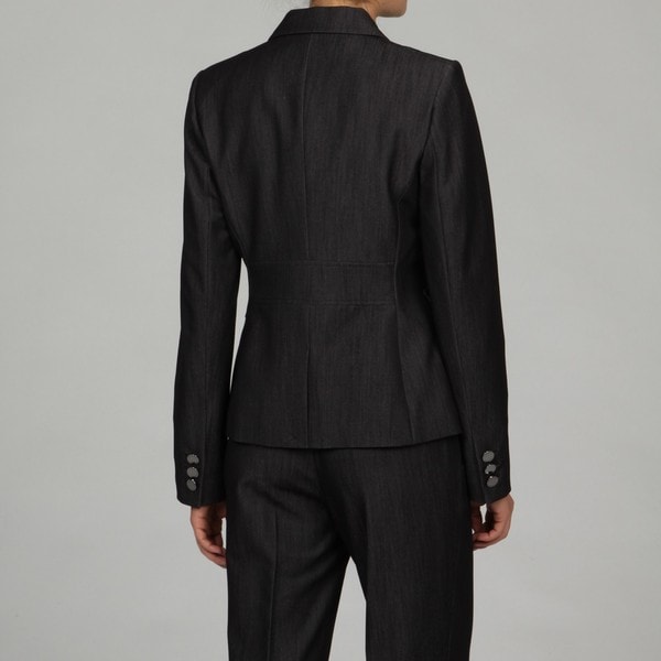 calvin klein women's black pantsuit