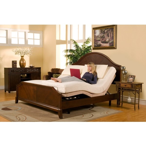 Sleep Zone Premium Adjustable Bed and 8inch Split Kingsize Memory