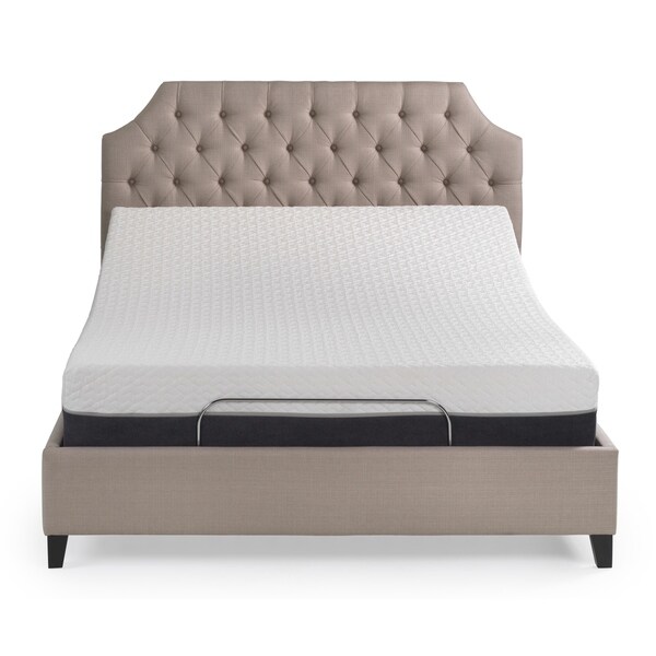 Sleep Zone Supreme 10-inch Latex and Memory Foam Split King-size Adjustable Mattress Set