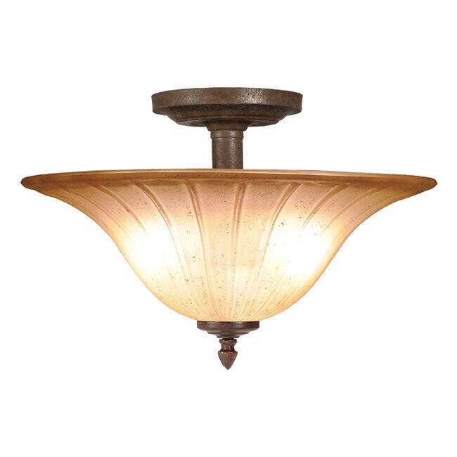 Woodbridge Lighting Broadmore 2-light Bordeaux Semi-flush Mount