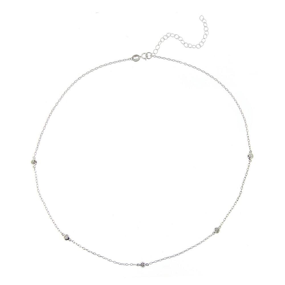 DB Designs Sterling Silver 1/10ct TDW Diamond Necklace