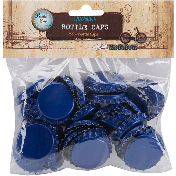 Vintage Collection 50-piece Blue Bottle Caps