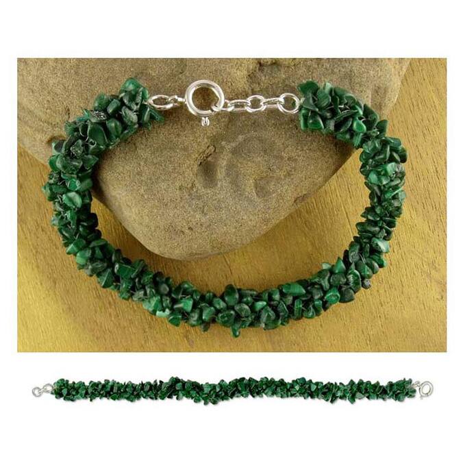 Handmade 'Magic Forest' Malachite Bead Bracelet (India)