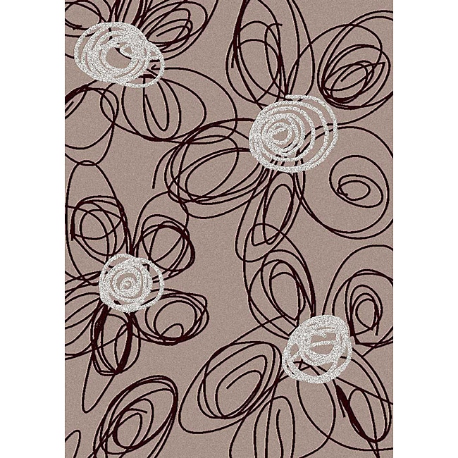 Brilliance Flower Contemporary Area Rug (33 X 411)