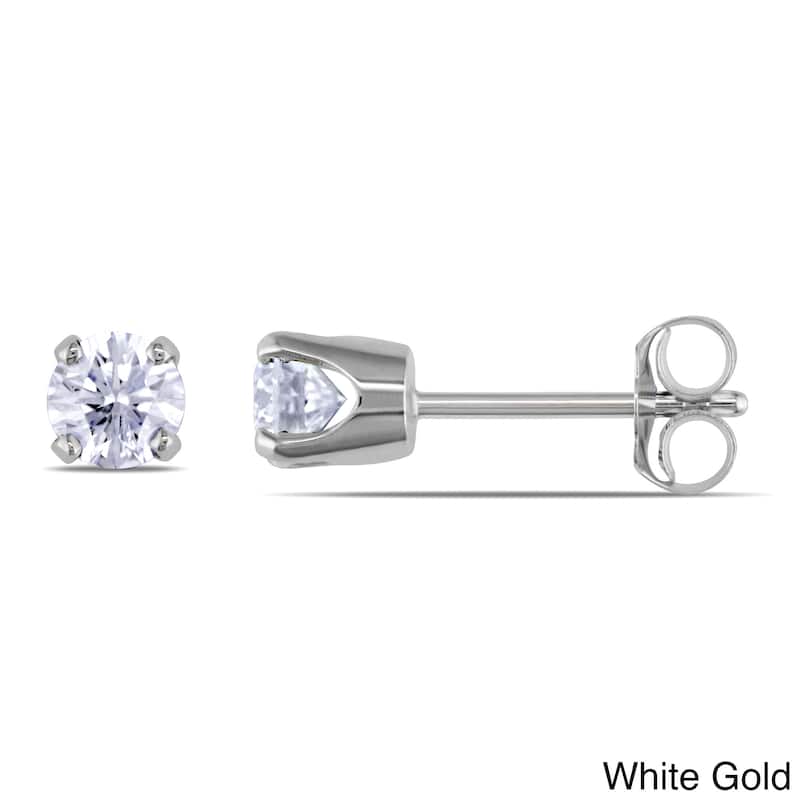 Miadora 14k Gold 1/2ct TDW Diamond Solitaire Earrings
