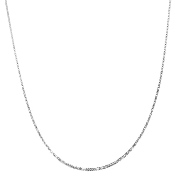 Fremada 14k White Gold Square Foxtail Chain (16 - 20 inch). Opens flyout.