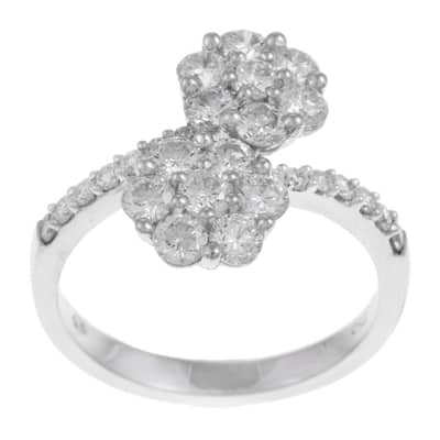 Kabella 18k White Gold 1 1/2ct TDW Diamond Bypass Ring (G-H, VS1-VS2)