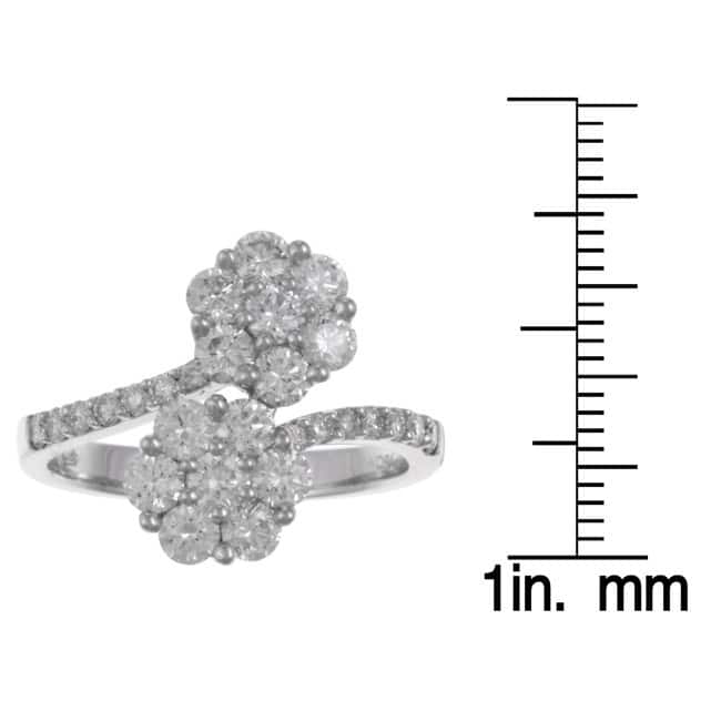 Kabella 18k White Gold 1 1/2ct TDW Diamond Bypass Ring (G-H, VS1-VS2)