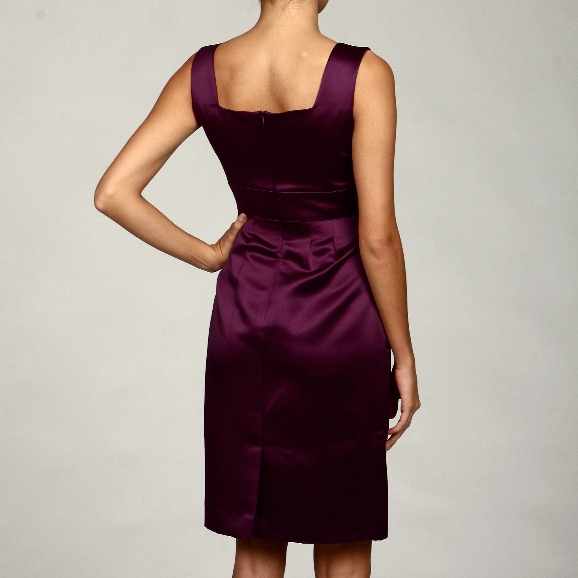 tahari burgundy dress