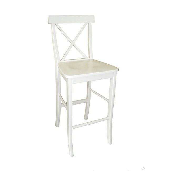 X back White Bar Stool