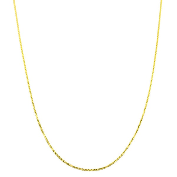 Fremada 14k Yellow Gold Diamond cut Round Wheat Chain (16 20 inch)