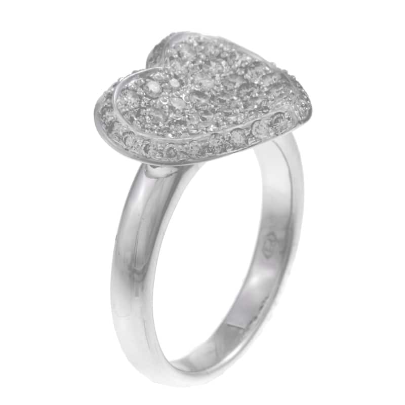 Kabella 18k White Gold 7/8ct TDW Diamond Heart Ring (H-I, SI1-SI2)